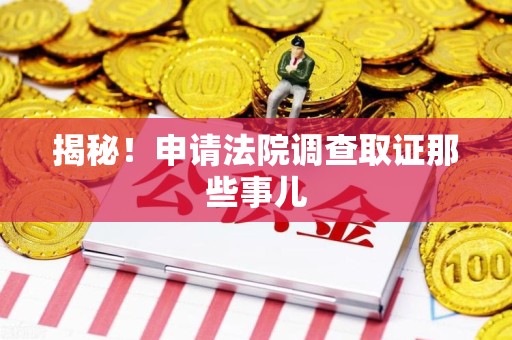 洛江揭秘！申请法院调查取证那些事儿