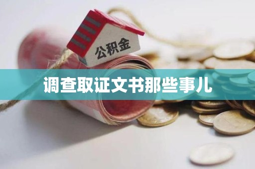 洛江调查取证文书那些事儿