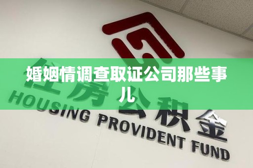 洛江婚姻情调查取证公司那些事儿