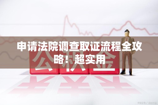 洛江申请法院调查取证流程全攻略！超实用