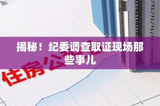 洛江揭秘！纪委调查取证现场那些事儿