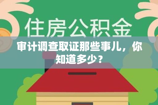 洛江审计调查取证那些事儿，你知道多少？