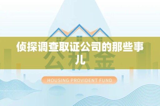 洛江侦探调查取证公司的那些事儿