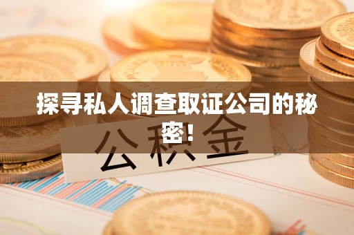 洛江探寻私人调查取证公司的秘密！