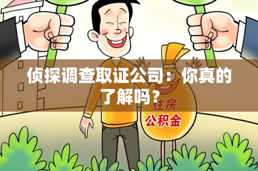 洛江侦探调查取证公司：你真的了解吗？