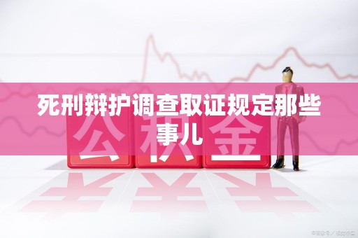 洛江死刑辩护调查取证规定那些事儿